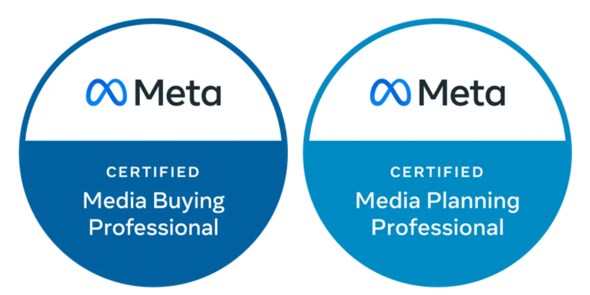 Meta Certified Media Buying Professional un Meta Certified Media Planning Professional sertifikāti